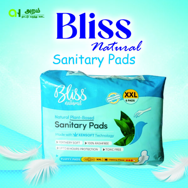 Bliss Natural Sanitary Pads XXL | ப்ளிஸ் இயற்கை சானிடரி நாப்கின்கள் XXL